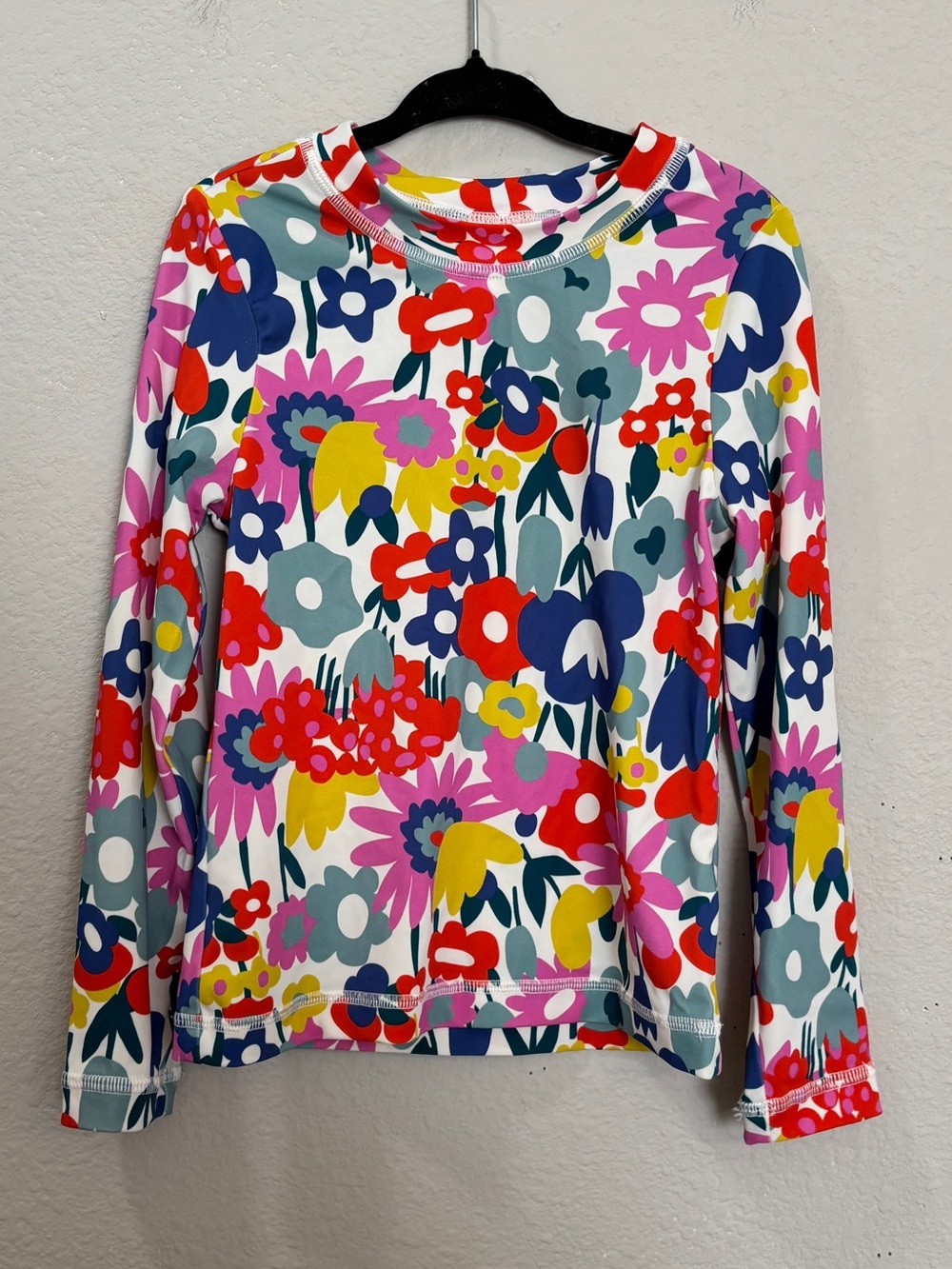 Hanna Andersson Floral Bright Multicolor Rashguard Swim Top Size 5
